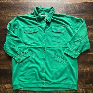 Free people we the free Dawson chore jacket Shacket green OB1762705 boho medium